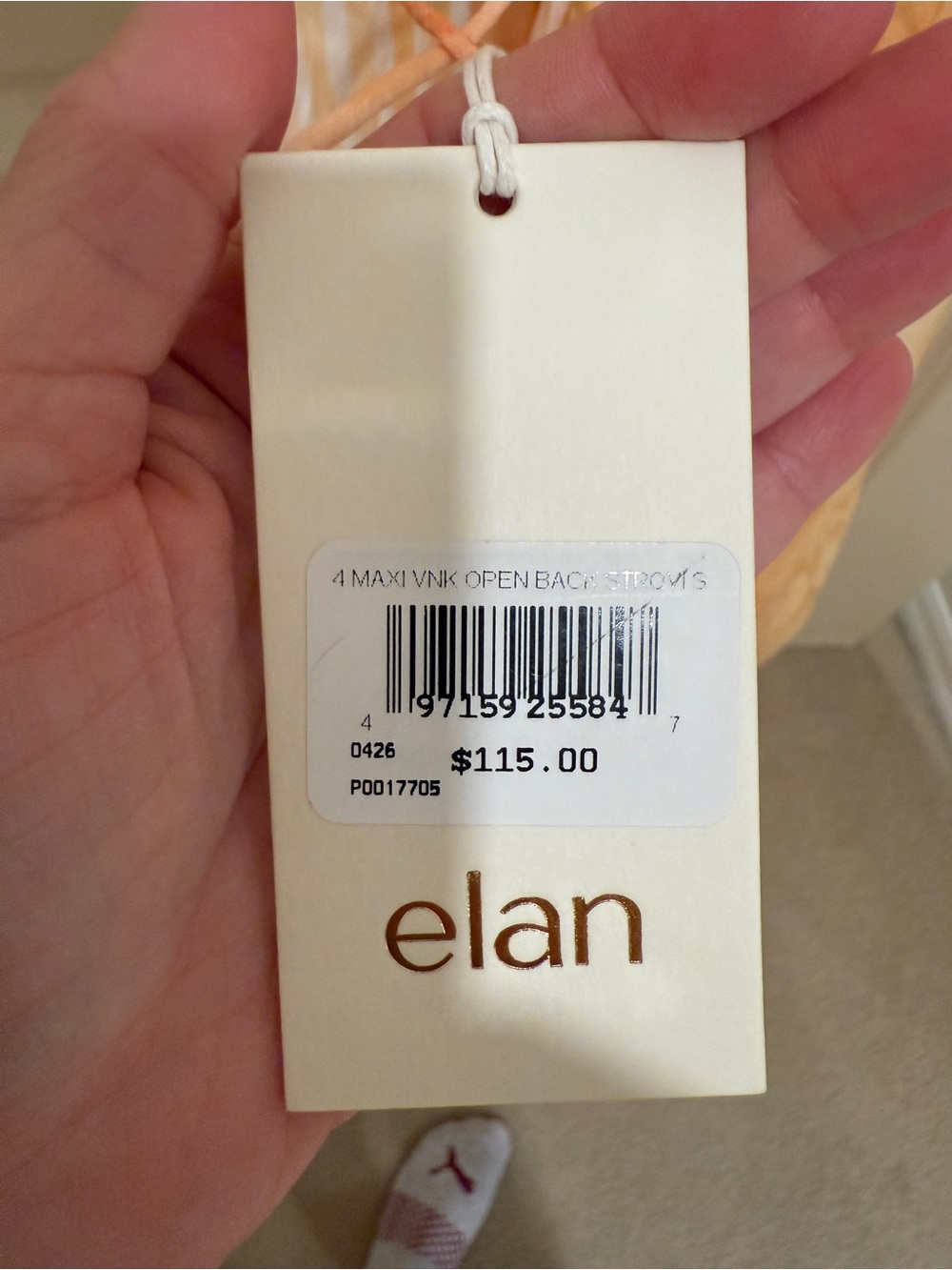 NWT Elan Peach and Pink Coral Striped Strovia Maxi Dress in SMALL - Picture 14 of 15